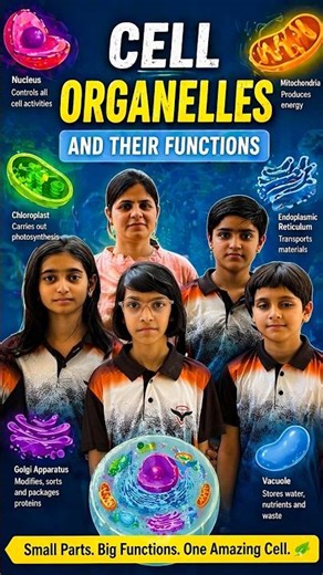 Cell Organelles and Their Functions Explained #CellOrganelles #BiologyBasics #Scienc