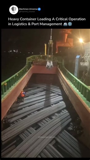 Machine | Learning | Knowledge on Instagram: "Heavy Container Loading Explained Caption: Heavy container loading is a critical operation in logistics, construction, and port management. 🚢⚙️ It involves the safe, precise, and efficient movement of heavy cargo, where even a small mistake can lead to major losses. From cranes to skilled operators, every step is about safety, balance, and control. 💡 This is how global trade keeps moving smoothly. 👉 Follow for more logistics & machine insights 💬 