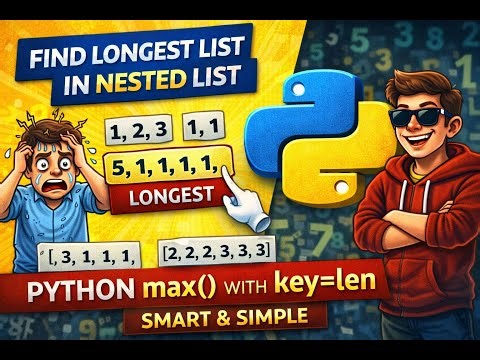 Find the Longest List in Python Nested List | Python max() with key=len Explained