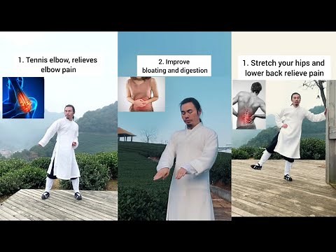 8-minutes best Tai chi workout | improve bloating and digestion | Lower back pain | elbow pain