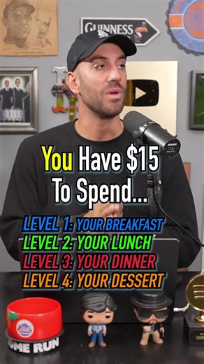 You Have $15 To Spend To Build The Perfect Day Of Food! #fyp #food #games #money #fastfood