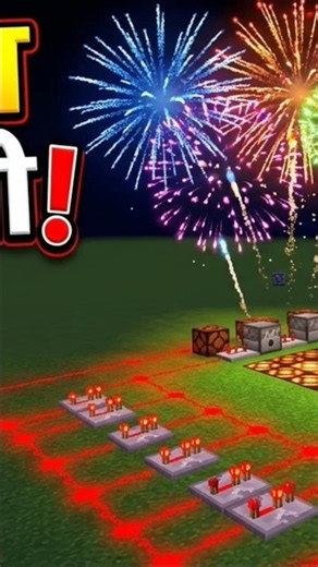 Most Satisfying Minecraft Redstone & Fireworks Show! ✨🔥 #shorts