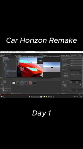 Making a Realistic Racing Game in Unity 🔥 | Day 1 Progress #automobile #racinggame