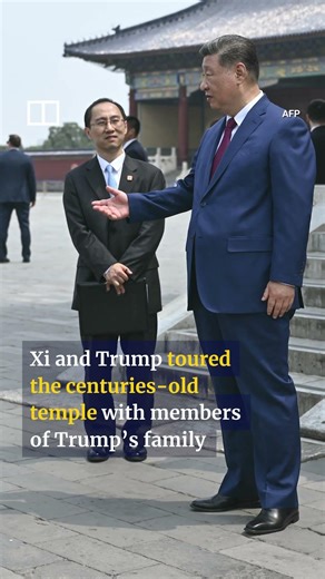 Xi and Trump tour Temple of Heaven during Beijing summit