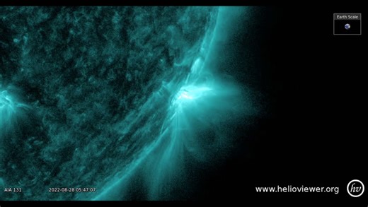 Departing sunspot delivered several strong flares in amazing time-lapse