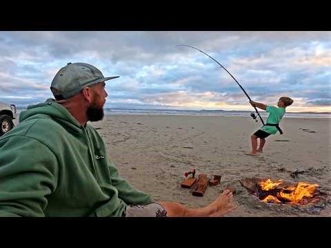 Catch Big Fish Beach Fishing with my son