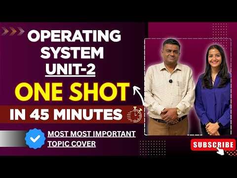 Operating System Unit-2 One Shot 🔥| Complete in 45 Minutes| Most Important Topics