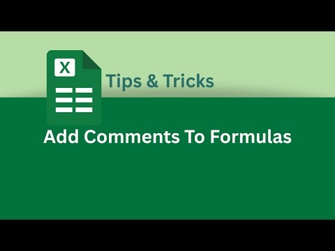 How to Add Comments To Formulas in Excel | Excel Tips & Tricks