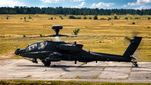 Apache attack helicopters train for combat