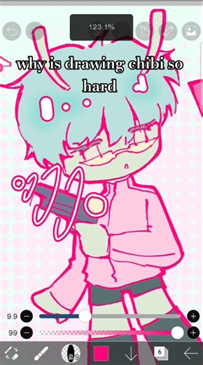 my oc as an alien gonna draw him as a princess next #oc #alien #art #chibi