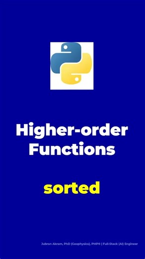 Sorted HOF #python #pythonprogramming #shorts