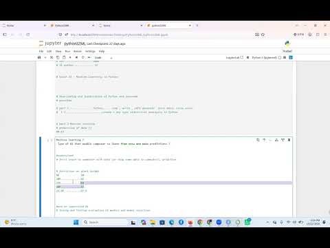 Python 32ML: Machine Learning , Training , testing, evalution of supervised ML models