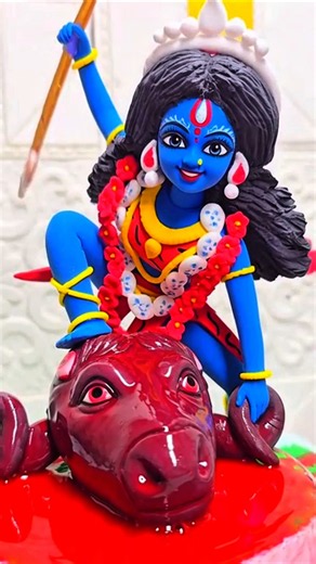 maa kali idol making with super clay🌺 jai maa kali 🙏 #shorts #shortsfeed