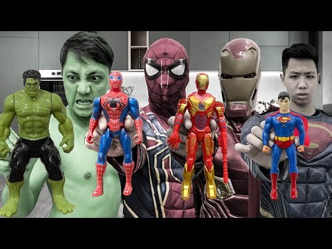I Become Superheroes to Save Father || GreenHero vs