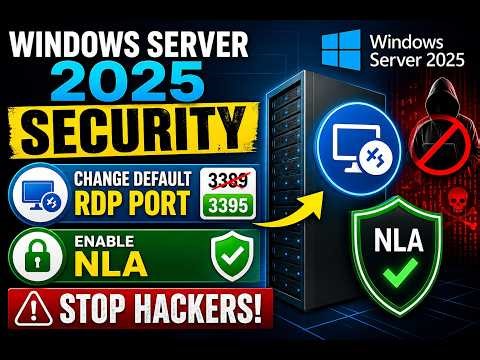 How to Change RDP Port on Windows Server 2025 + Enable NLA (Stop Hackers!)
