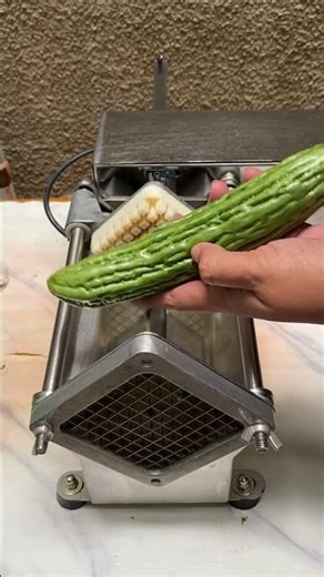 Cutting bitter melon #DE