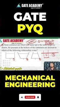 GATE PYQ ( CONCEPT OF HYDROSTATIC LAW) || Mechanical Engineering #hydrostatics