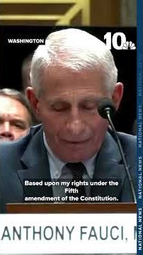 Dr. Anthony Fauci invokes 5th Amendment