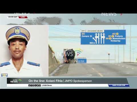 Gas tanker catches fire in N12 crash, JMPD's Xolani Fihla updates on the road closure