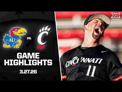 Kansas vs. Cincinnati Highlights (3.27.26) | 2026 Big 12 Baseball