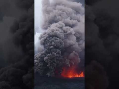 Drone Footage Shows Incredible Volcanic Eruption