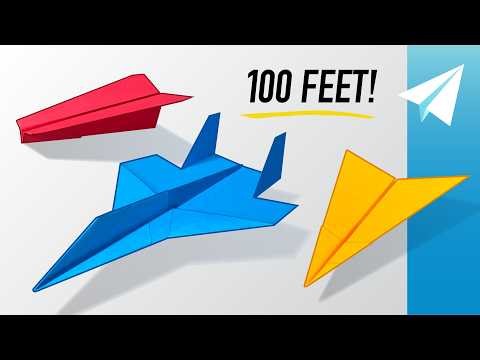 How to Make 3 EASY Paper Airplanes that Fly Far — Best Paper Planes — SU-27 Jet, Sniper, Pendekar