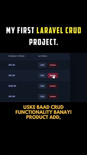 My First Laravel CRUD App | PHP + MySQL + Laravel