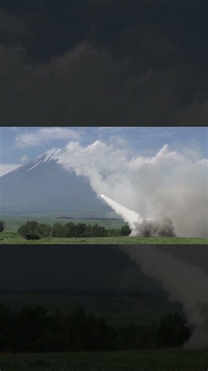 HIMARS Fires With Mount Fuji in the Background 🇺🇸🇯🇵 #HIMARS #USMarines #CampFuji #Japan #MountFuji