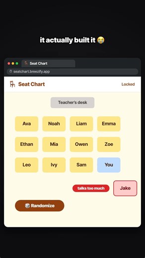 my teacher asked me to fix the seating chart 💀