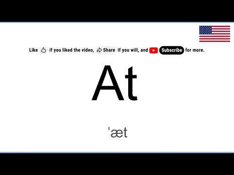 How to Pronounce "At" in English, American