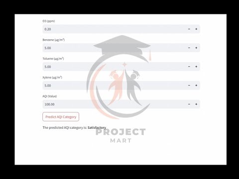 Air Quality Index Prediction Using Machine Learning | ML Project | Streamlit Web App