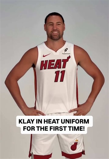 This is going to take some getting used to 😳 [via @Miami HEAT] #klaythompson #NBA #Basketball #Miami