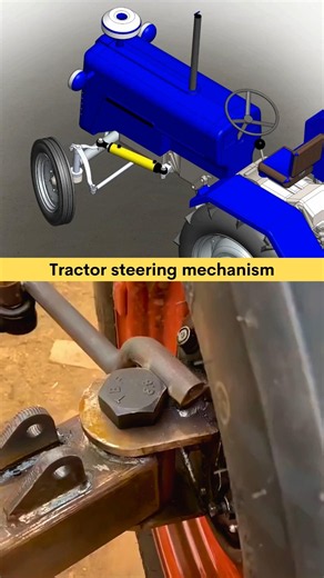 Steering Mechanism- Mechanical Magic #3dcad #tractor #engineering