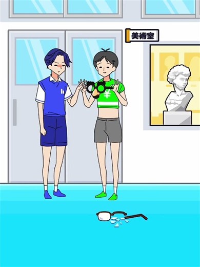 Help the cheapskate boy fixed his friend glasses 🤓 #shorts #youtubeshorts #gaming #viralshorts