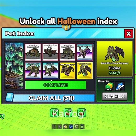 I unlocked the entire Halloween index 😭 #stealanegg #roblox #usa