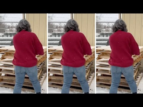 She grabs a pallet from the dumpster for this GENIUS outdoor idea!