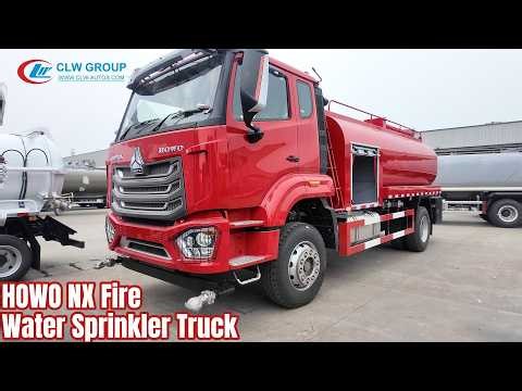 HOWO NX Fire Water Sprinkler Truck Fire Brigade Truck for Dust Suppression & Emergency Fire Fighting