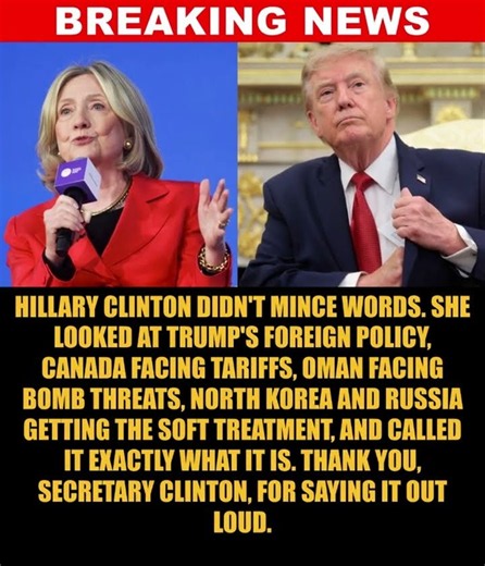Hillary Clinton Criticizes Trump Over Treatment of U.S. Allies