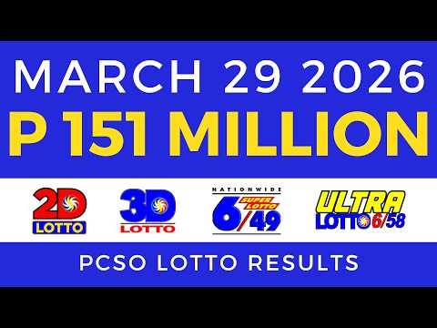 Lotto Result Today 9pm March 29 2026 Complete With Consolation Winners