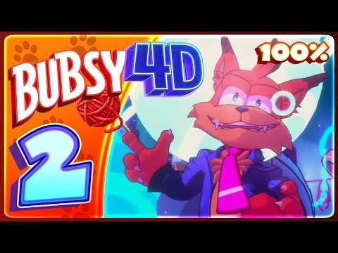 Bubsy 4D Walkthrough Part 2 • 100% • World 2 : Craftus (PS5) 🧶