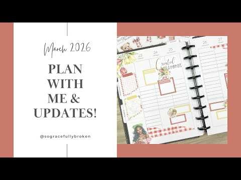 Plan With Me, Shop and Content Update | Vertical Happy Planner Journal | March 2026