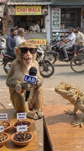 Funny Monkey Interviews a Savage Lizard | Hilarious Animal Street Interview