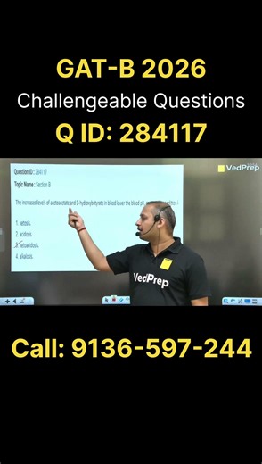 GAT-B 2026 🚨 Q ID 284117 Challengeable | Challengeable Questions Full Analysis | VedPrep