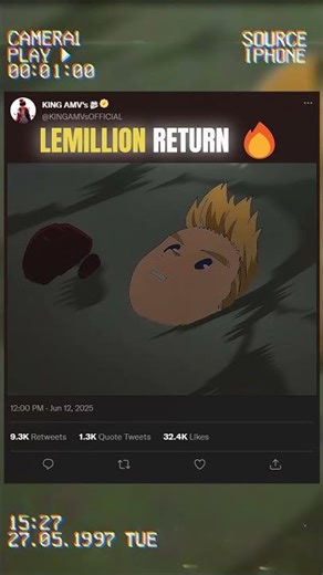 LEMILLION RETURN 🔥 | #myheroacademia #edit #mha #amv #anime