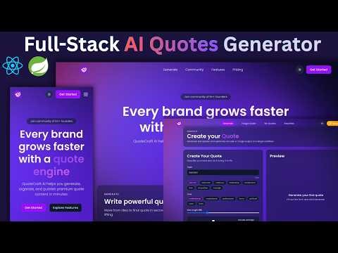 Build & Deploy a FullStack AI-Powered Website using React & SpringBoot 2026