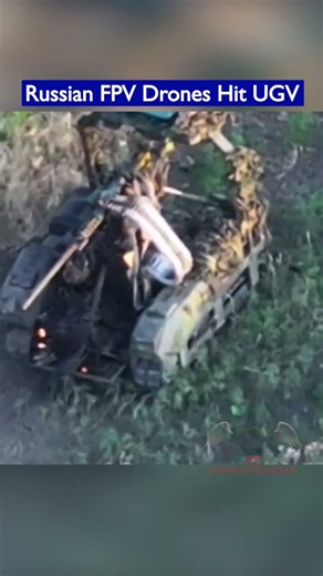 Ukrainian Armed UGV Destroyed by FPV Drones in Zaporizhzhia