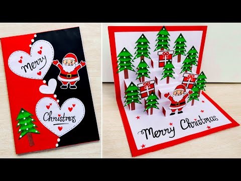 DIY Christmas pop-up card // Christmas greeting card making easy // Merry Christmas card