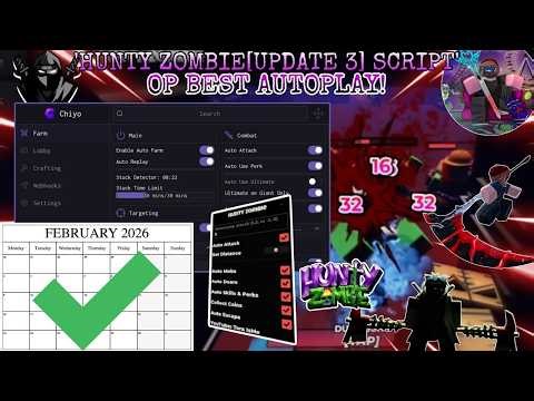 BEST Hunty Zombie Script 2026 | NO KEY Auto Raid 1-Min Finish Kill Aura OP GUI Free! 💀🚀