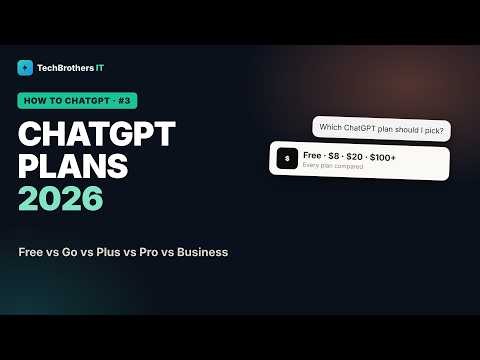 ChatGPT Plans Explained 2026: Free vs Go vs Plus vs Pro vs Business | How to ChatGPT #3