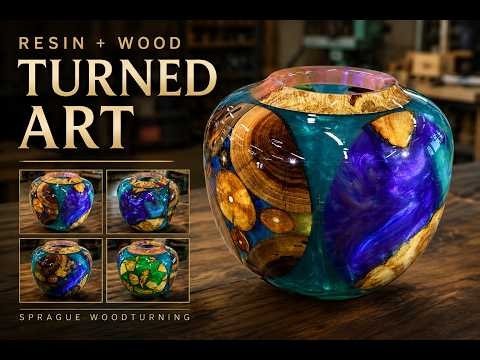 Woodturning - Turning Six Cores into a Stunning Vase!!